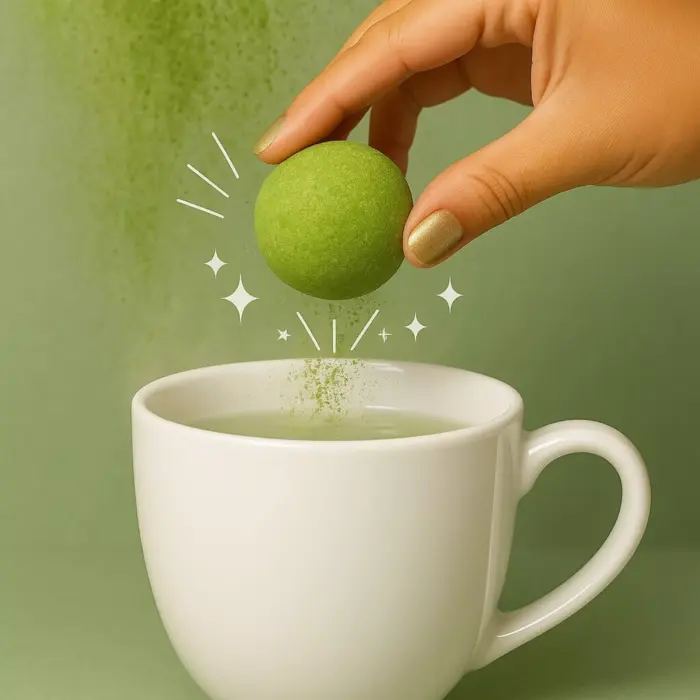 Viral Matcha Melt Bomb – French Handmade Cozy Green Drink