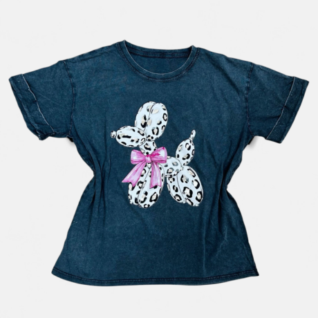 90s Washed Balloon Dog T- Shirt | Vintage Grey