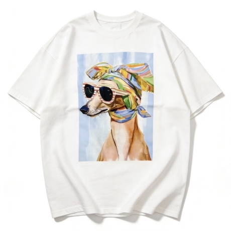 Italian Greyhound Art Tee | White